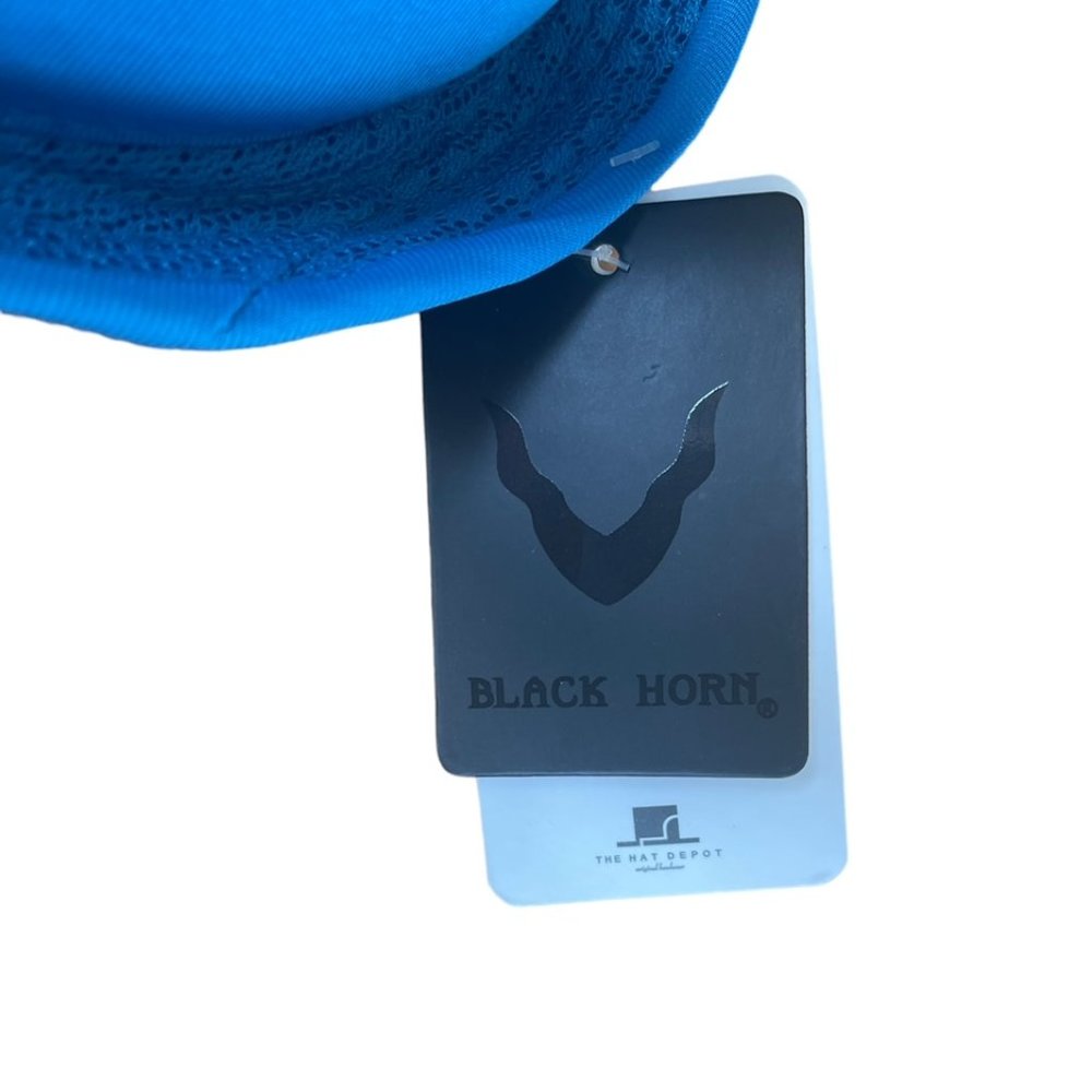 Black Horn Cowboy Hat Blue/teal One Size New with Tag - Picture 3 of 12